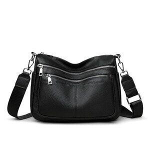 Leather Women’s Shoulder Bag Large Trendy Hobo Crossbody Purse